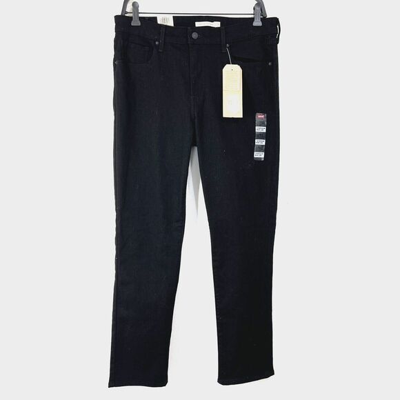 Levi's Denim - Levis Classic Mid Rise Skinny Slim Fit Jeans Womens 14 Medium 32 x 30 Black